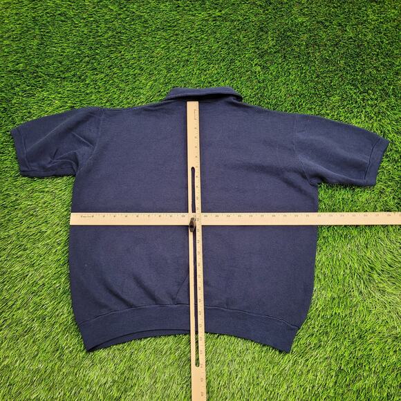 Vintage 80s LEE MOD 1/4-Zip Polo Shirt Womens Large 22x22 Boxy - Picture 3 of 11